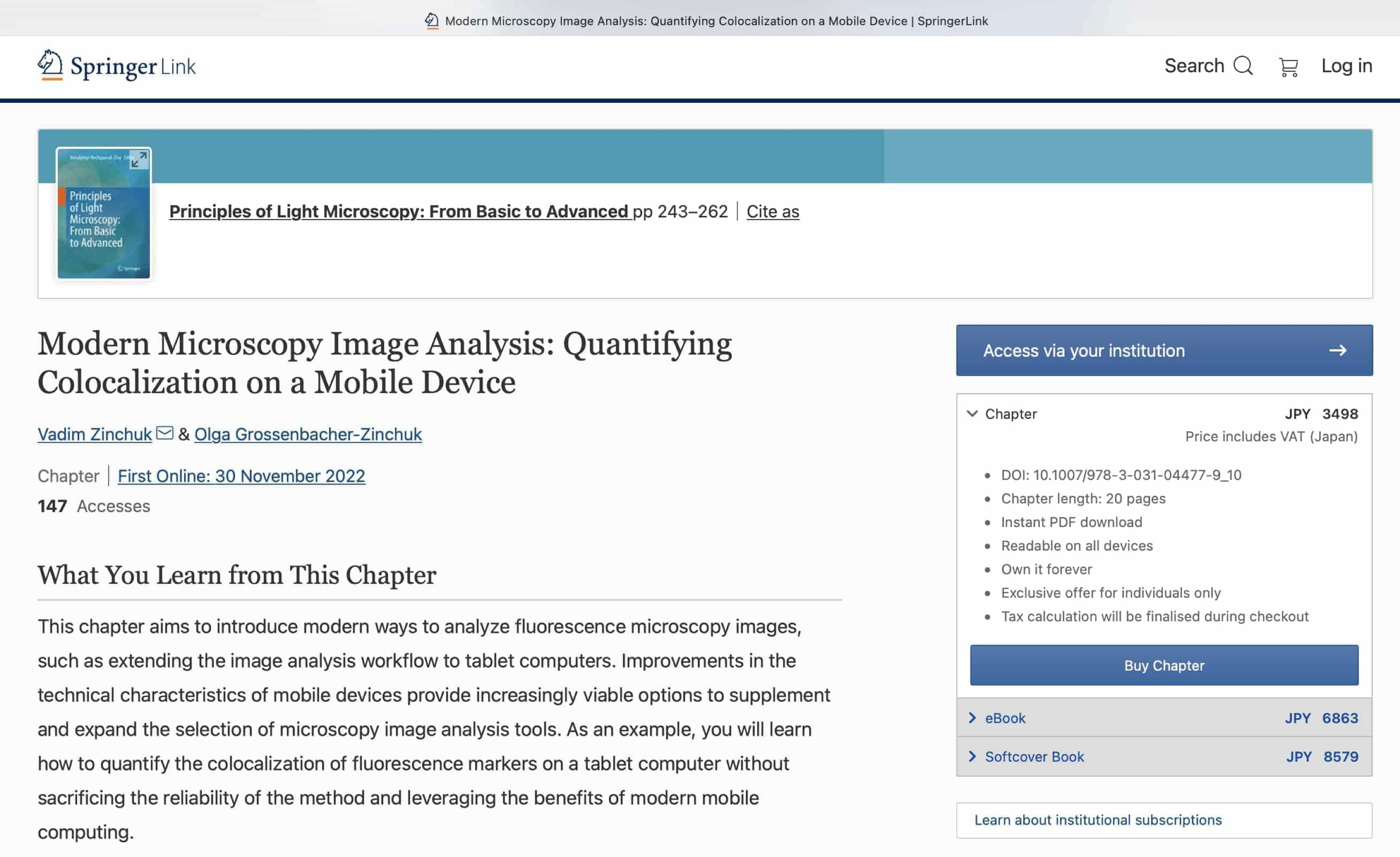 Quantifying Colocalization on a Mobile Device